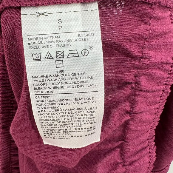 Banana Republic Women's Long Sleeve Maroon Blouse T-Shirt Tee Peplum Casual S - Picture 3 of 7